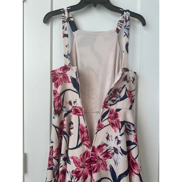 Jodi Kristopher Floral Fit and Flare Sleeveless Mini Dress Women’s Sz 9 Feminine - Picture 7 of 10